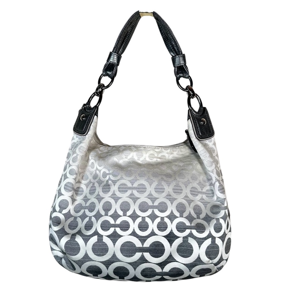 COACH Kristen Monogram Op Art Ombre Shoulder Bag Purse - Picture 2 of 12